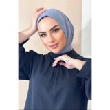 Organic Scarfs Hijabchi Kadın Tesettür Gri Çıtçıtlı Boyunluk Hijap Bone Model Eşarp Şal