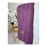 Organic Scarfs Piliseli Bambu Ağaç Kabuğu Şal 61448 - Mürdüm