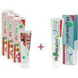 Organicadent 3 Doğal Çocuk + 1 Doğal Diş Macunu 4'lü Paket