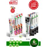 Organicadent Aktif Karbonlu Doğal Diş Macunu & Doğal Çocuk Diş Macunu (6'lı Paket)