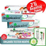Organicadent Florürsüz Doğal Diş Macunu 75 ml x2 + 50 ml Çocuk Diş Macunu