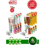 Organicadent Misvaklı Doğal Diş Macunu & Doğal Çocuk Diş Macunu (6'lı Paket)