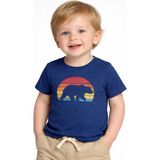 Organickid Adventure Erkek Bebek Parlament Mavi Kısa Kollu T-Shirt - 3 - 6 Ay