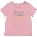 Organickid Adventure Kız Bebek Toz Pembe Kısa Kollu T-Shirt - 9 - 12 Ay