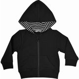 Organickid Basic Bebek Siyah Kapüşonlu Sweatshirt - 0 - 3 Ay