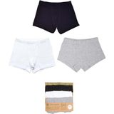 Organickid Basic Cotton Erkek Çocuk Renkli Boxer Set 3'lü Organik Pamuklu Yumuşak Dokulu - Siyah - 13 - 14 Yaş
