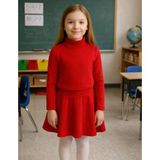 Organickid Basic Kız Çocuk Kırmızı Etek - 5 - 6 Yaş