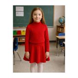OrganicKid Basic Kız Çocuk Kırmızı Etek