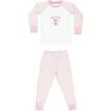 Organickid Blush Kız Çocuk Pembe Çizgili Pijama Takımı - 3 - 4 Yaş