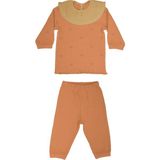 Organickid Charmed Kız Bebek Kiremit Pijama Takımı - 0 - 3 Ay - Turuncu