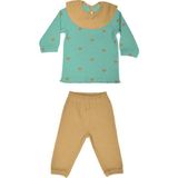 Organickid Charmed Kız Bebek Yeşil Pijama Takımı - 6 - 9 Ay