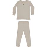 Organickid Cosy Erkek Çocuk Açık Gri Kaşkorse Pijama Takımı - 13 - 14 Yaş - Antrasit - Açık Gri