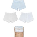 Organickid Cotton Erkek Çocuk Mavi/gri Boxer Set 3'lü - 11 - 12 Yaş