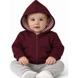 Organickid Cranberry Bebek Bordo Kapüşonlu Sweatshirt - 6 - 9 Ay