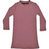 Organickid Cranberry Bordo Çizgili Kız Çocuk Balıkçı Yaka Elbise - 13 - 14 Yaş