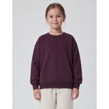 Organickid Dusty Rose Kız Çocuk Bordo Dikişli Sweatshirt - 11 - 12 Yaş