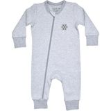 Organickid Gray Star Bebek Gri Fermuarlı Tulum - 0 - 3 Ay