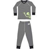 Organickid Halloween Çocuk Siyah Çizgili Pijama Takımı - 1Siyah - 3 - 4 Yaş