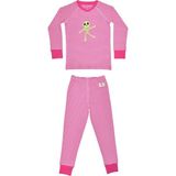 Organickid Halloween Kız Çocuk Fuşya Çizgili Pijama Takımı - 5 - 6 Yaş - Pembe