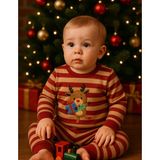 Organickid Joy Bebek Pijama Takımı - Kahverengi - 9 - 12 Ay