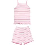 Organickid Mini Me Kız Bebek Pembe Askılı Üst ve Şort Pijama Takımı - 12 - 18 Ay