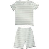 Organickid Mini Me Kız Çocuk Yeşil Kısa Kol Üst ve Şort Pijama Takımı - 5 - 6 Yaş