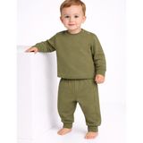 Organickid Mix Bebek Haki Eşofman Takımı - Yeşil - 3 - 6 Ay