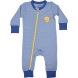 Organickid Mix Bebek Mavi Fermuarlı Tulum - 12 - 18 Ay