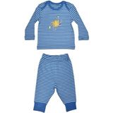 Organickid Mix Erkek Bebek Mavi Çizgili Pijama Takımı - 3 - 6 Ay