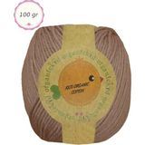 Organickid Organik Pamuk Amigurumi Punch 100 gr El Örgü Ipi 591 Soluk Kahverengi - Tek Beden