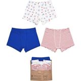 Organickid Sailor Erkek Çocuk Boxer Set 3'lü - Lacivert - 7 - 8 Yaş