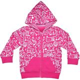 Organickid School Kız Bebek Pembe Kapüşonlu Sweatshirt - 0 - 3 Ay