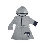 OrganicKid Shark Erkek Çocuk Gri Bornoz
