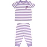 Organickid Summer Kız Bebek Lila Kısa Kol Pijama Takımı - 0 - 3 Ay - Mor