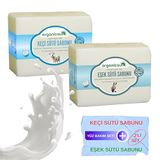 Organicsun 2'li Set Doğal Keçi Sütü Sabunu ve Eşek Sütü Sabunu