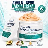 Organicsun Ayak Ve Topuk Çatlak Bakım Kremi 100Ml - Ayak Kokusu, Tırnak Bakımı Avokado Ve Shea Yağlı Yoğun Nemlendirici