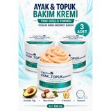 Organicsun Ayak ve Topuk Çatlak Bakım Kremi 100ml x 3 Adet - Ayak Kokusu, Tırnak Bakımı Avokado ve Shea Yağlı