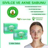 Organicsun Doğal Akne ve Sivilce Karşıtı Sabun 140 Gr x 2 Adet Tüm Cilt Tipleri İçin Natural Sabun