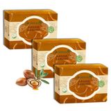 Organicsun Doğal Argan Sabunu 140 gr x 3 Adet - Tüm Cilt Tipleri Için - Nemlendirici ve Besleyici Etki