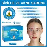 Organicsun Doğal Bitki Özlü, Gliserinli, El Yapımı Akne ve Sivilce Karşıtı Vegan Sabun, Parabensiz, 140 g