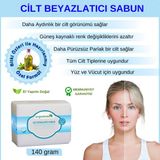 Organicsun Doğal Cilt Beyazlatıcı El Yapımı Sabun, Vitamin B ve E, Bitkisel Yağlı, 140 gr – Tüm Cilt Tipleri