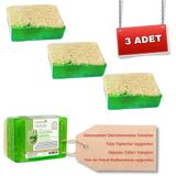 Organicsun Doğal Kabak Lifli Aloe Vera Sabunu 120 Gr x 3 Adet Tüm Cilt Tipleri İçin B ve E Vitaminli