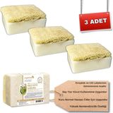 Organicsun Doğal Kabak Lifli Keçi Sütü Sabunu 120 Gr x 3 Adet Tüm Cilt Tipleri İçin Nemlendirici ve Yenileyici