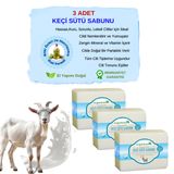 Organicsun Doğal Keçi Sütü Sabunu 140 Gr Tüm Cilt Tipleri İçin Nemlendirici ve Yenileyici (3'lü)