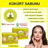 Organicsun Doğal Kükürt Sabunu 140 gr x 2 Adet Tüm Cilt Tipleri Için Antioksidan ve Yenileyici Etkili