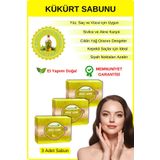 Organicsun Doğal Kükürt Sabunu 140 Gr x 3 Adet Tüm Cilt Tipleri İçin Antioksidan ve Etkili