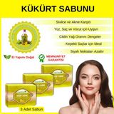 Organicsun Doğal Kükürt Sabunu 140 gr x 3 Adet Tüm Cilt Tipleri Için Antioksidan ve Yenileyici Etkili