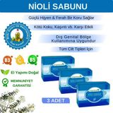 Organicsun Doğal Nioli Sabunu 140 gr x 3 Adet Tüm Cilt Tipleri Için Kötü Koku Karşıtı Nioli Yağı Sabunu