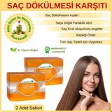 Organicsun Doğal Saç Dökülmesine Karşı Sabun 140 gr x 2 Adet Tüm Saç Tipleri Için Kepek Karşıtı