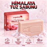 Organicsun Himalaya Tuz Sabunu 120 gr Köpüren Formül - Zengin Doğal Mineralli Pembe Himalaya Kaya Tuzu Sabunu